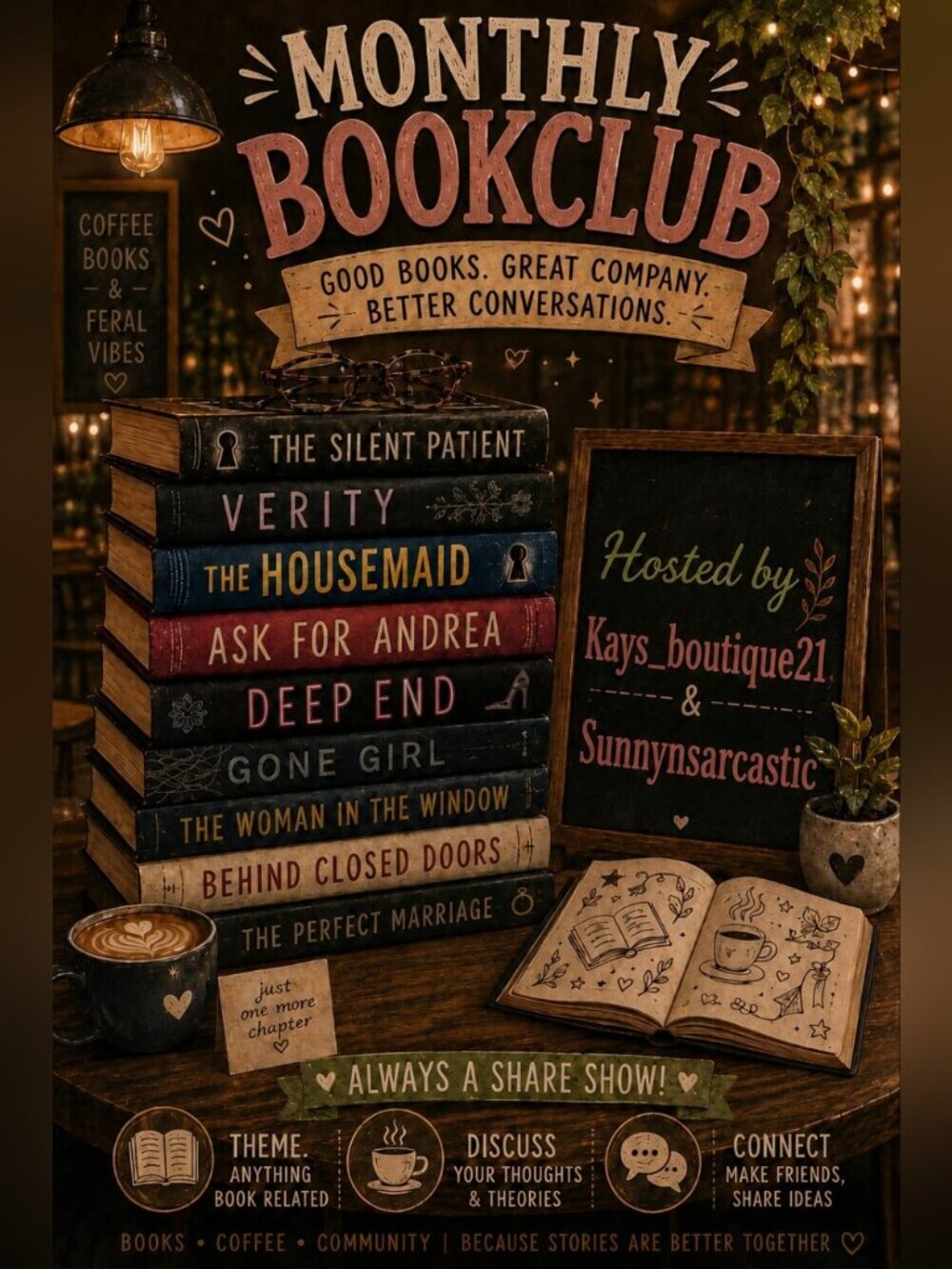 🎀⭐️📚Monthly Book Club flyer🎀⭐️📚 - Picture 3 of 6